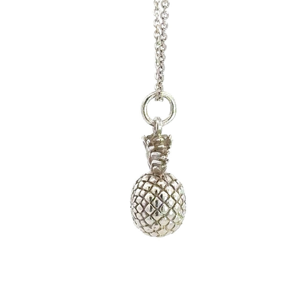 Elegant Sterling Silver Pineapple Pendant