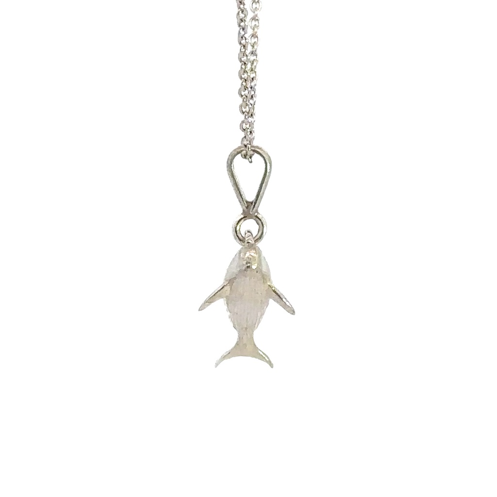 Elegant Sterling Silver Whale Pendant