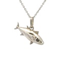 Elegant Sterling Silver Tuna Pendant