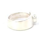 Navy Blue & Black Opal On Modern Sterling Silver Ring