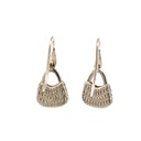 String Bilum Earrings In Sterling Silver
