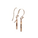 Sparkling Rose Gold Drop Earrings with Elegant Star Motif