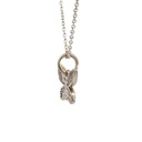 Elegant 9K White Gold Birdwing Butterfly Pendant