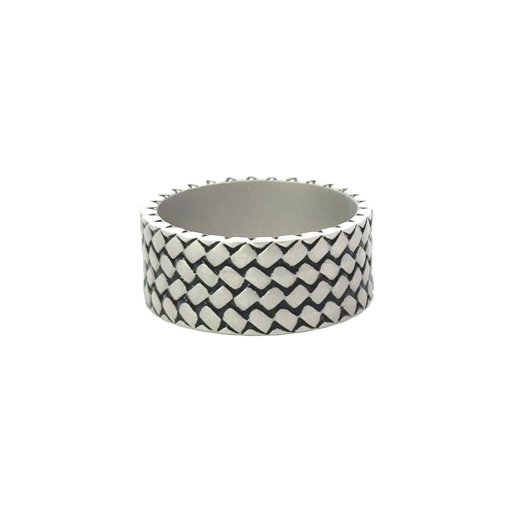Herringbone Ring In Sterling Silver