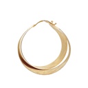 Brush Finish Gold Plated Hoop Earrings