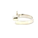 Sterling silver ring with an Aussie opal in blues & greens