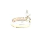 Sterling silver ring with an Aussie opal in blues & greens