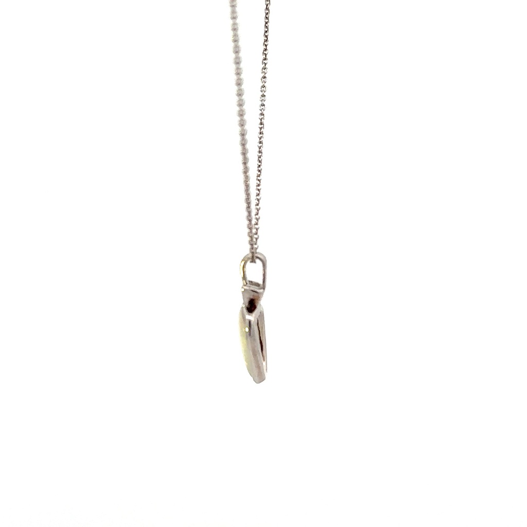 Sterling Silver White Opal Pendant