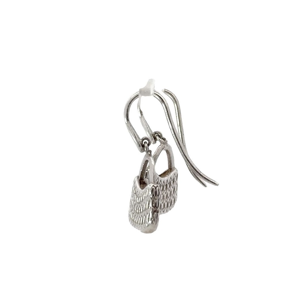 Sterling Silver Woven Bilum Earrings Small