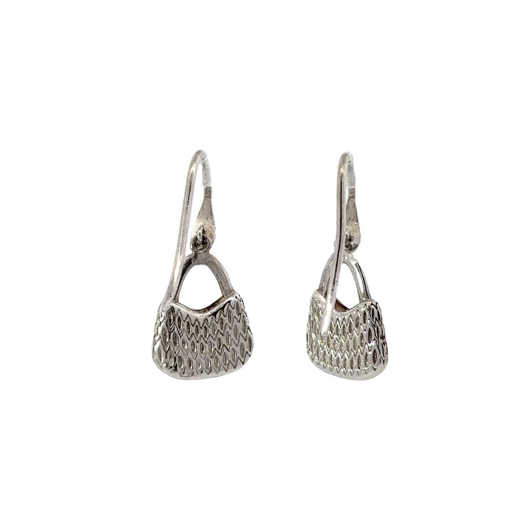 Sterling Silver Woven Bilum Earrings Small