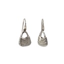 Sterling Silver Woven Bilum Earrings Small