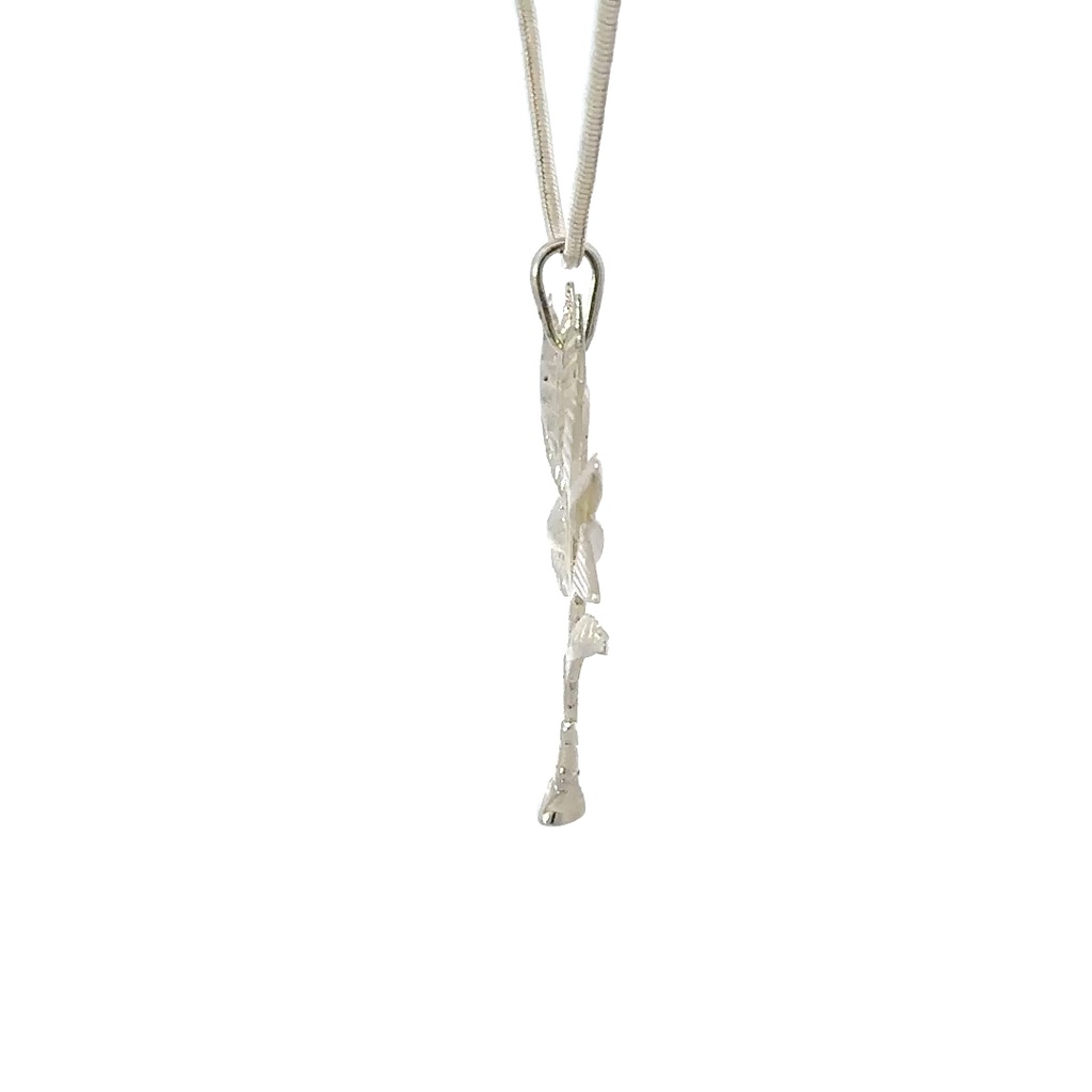 Large Sterling Silver Banana Leaf Pendant