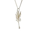 Large Sterling Silver Banana Leaf Pendant