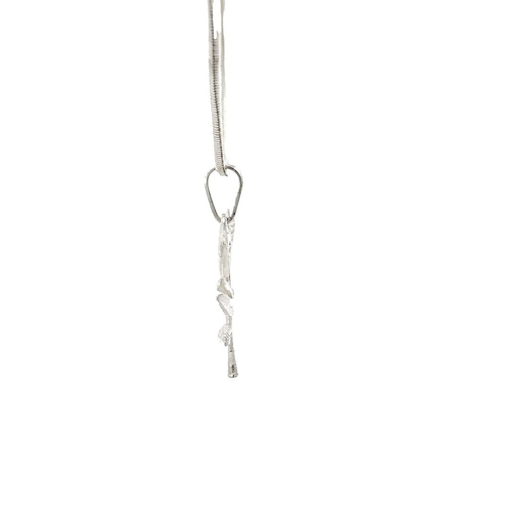 Medium Sterling Silver Banana Leaf Pendant