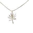 Medium Sterling Silver Banana Leaf Pendant