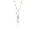 Medium Sterling Silver Banana Leaf Pendant