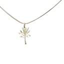 Small Sterling Silver Banana Leaf Pendant