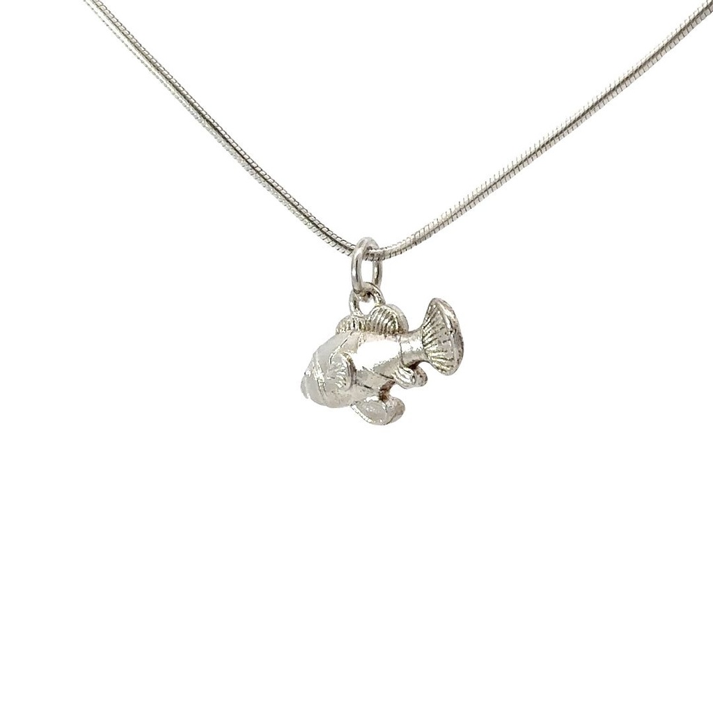 Sterling Silver Clown Fish Pendant