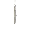 Silver Crocodile Long Mask Pendant