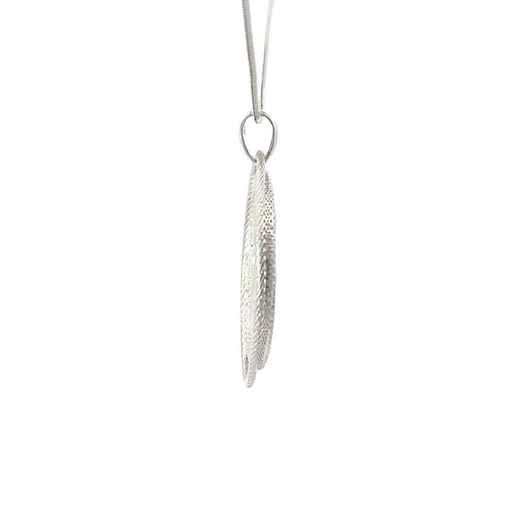 Large Sterling Silver Goroka Basket Pendant