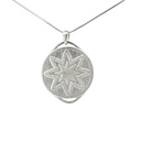 Large Sterling Silver Goroka Basket Pendant