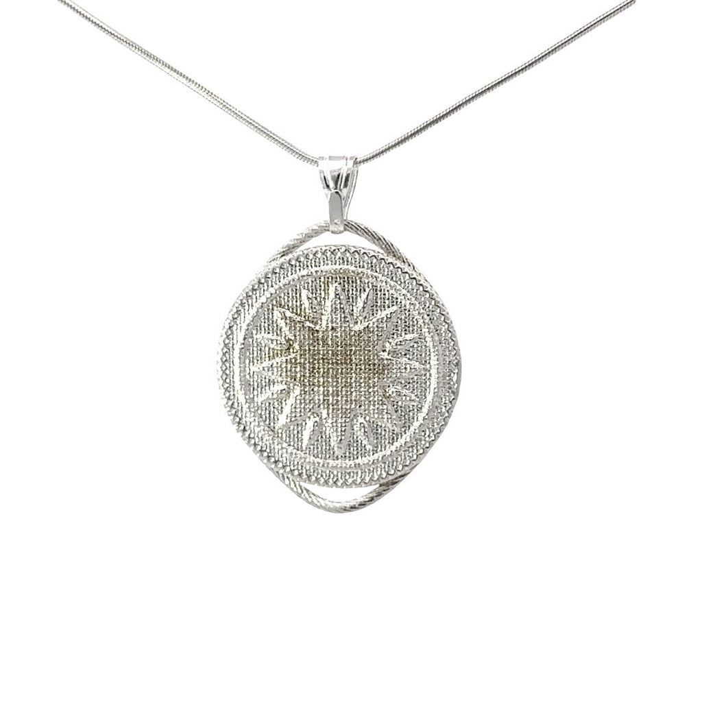 Large Sun Pattern Goroka Basket Pendant