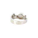 An Aussie Opal Ring In Blues & Greens In Silver