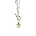 Silver Double Link Chain With Heart Pendant