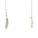 Sterling Silver Lariat With Pearls & Feather