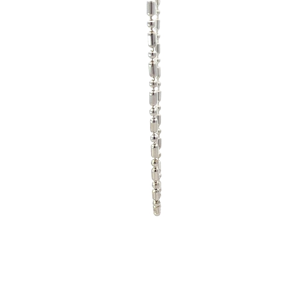 Sterling Silver Beaded Chain 50cm