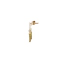 Oblong Peridot Drop Earrings In Yellow Gold