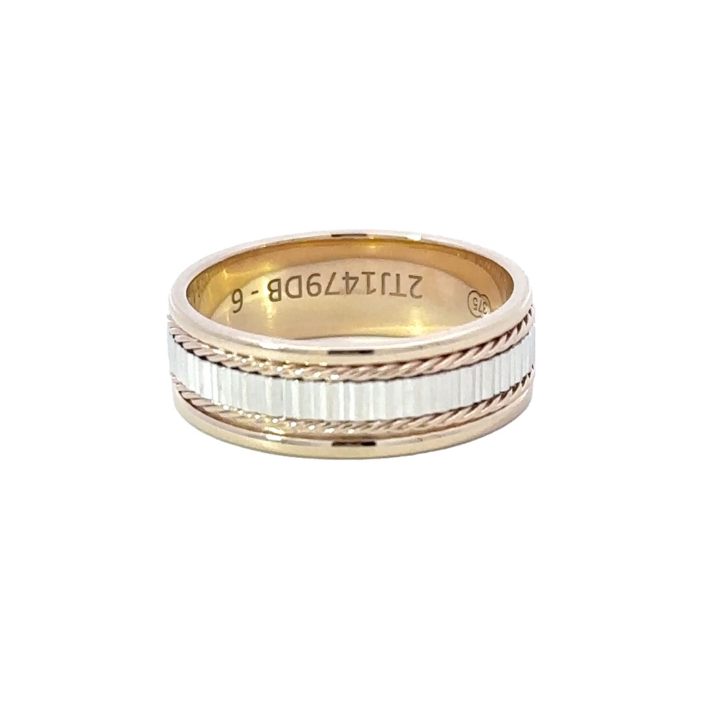 9 Carat Two Tone Wedding Ring