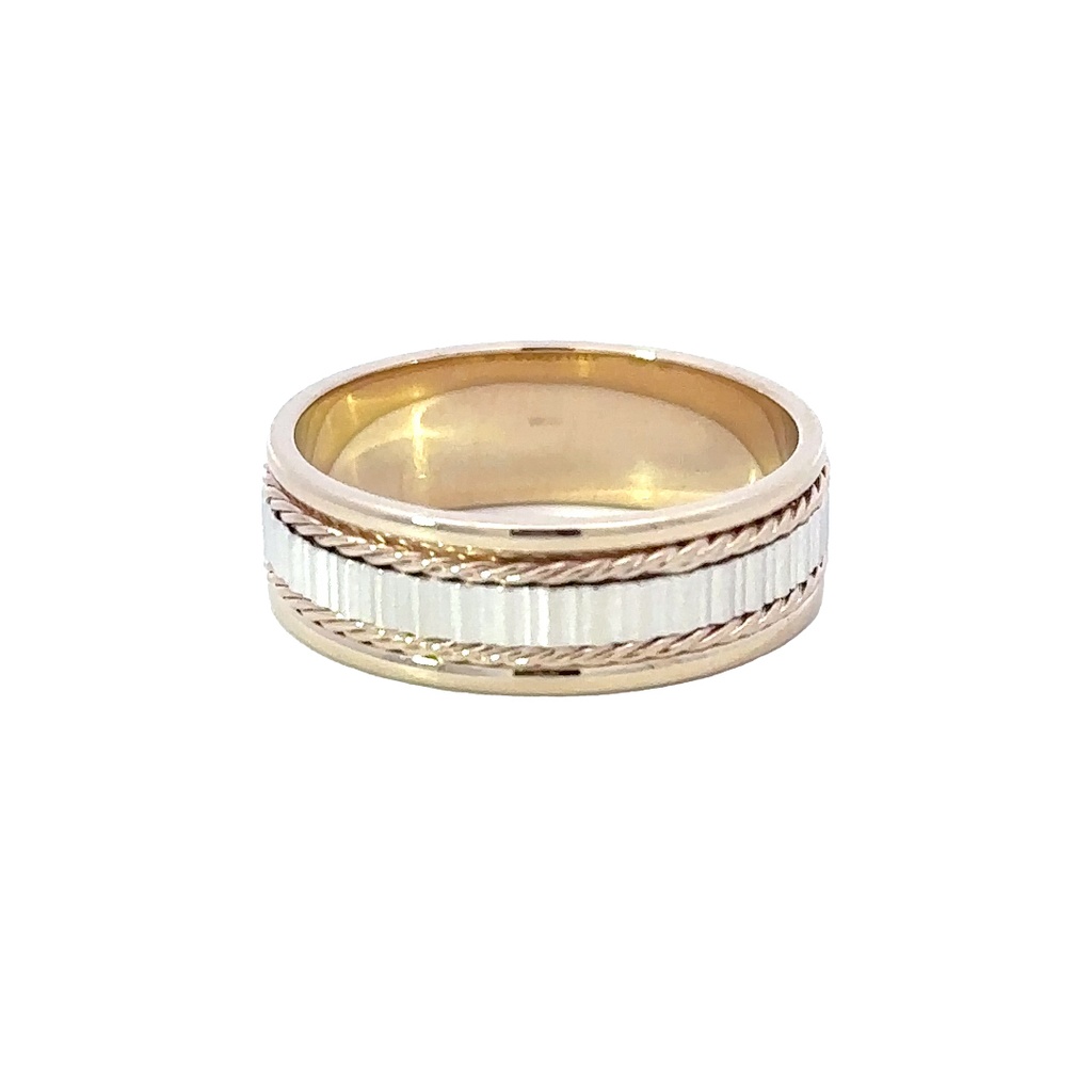 9 Carat Two Tone Wedding Ring