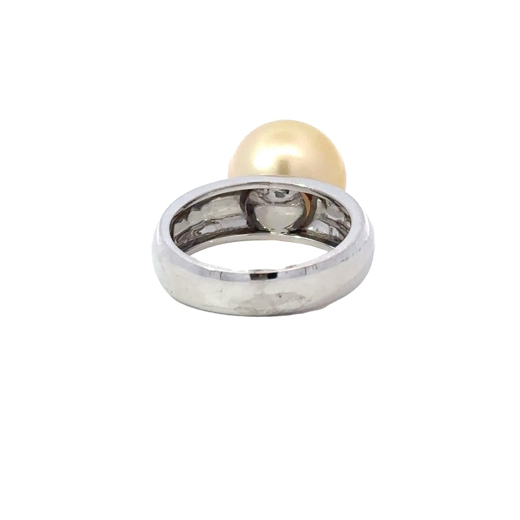South Sea Pearl Ring In 18K White Gold