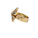 Aquamarine & Yellow Sapphire Ring In 18K YG