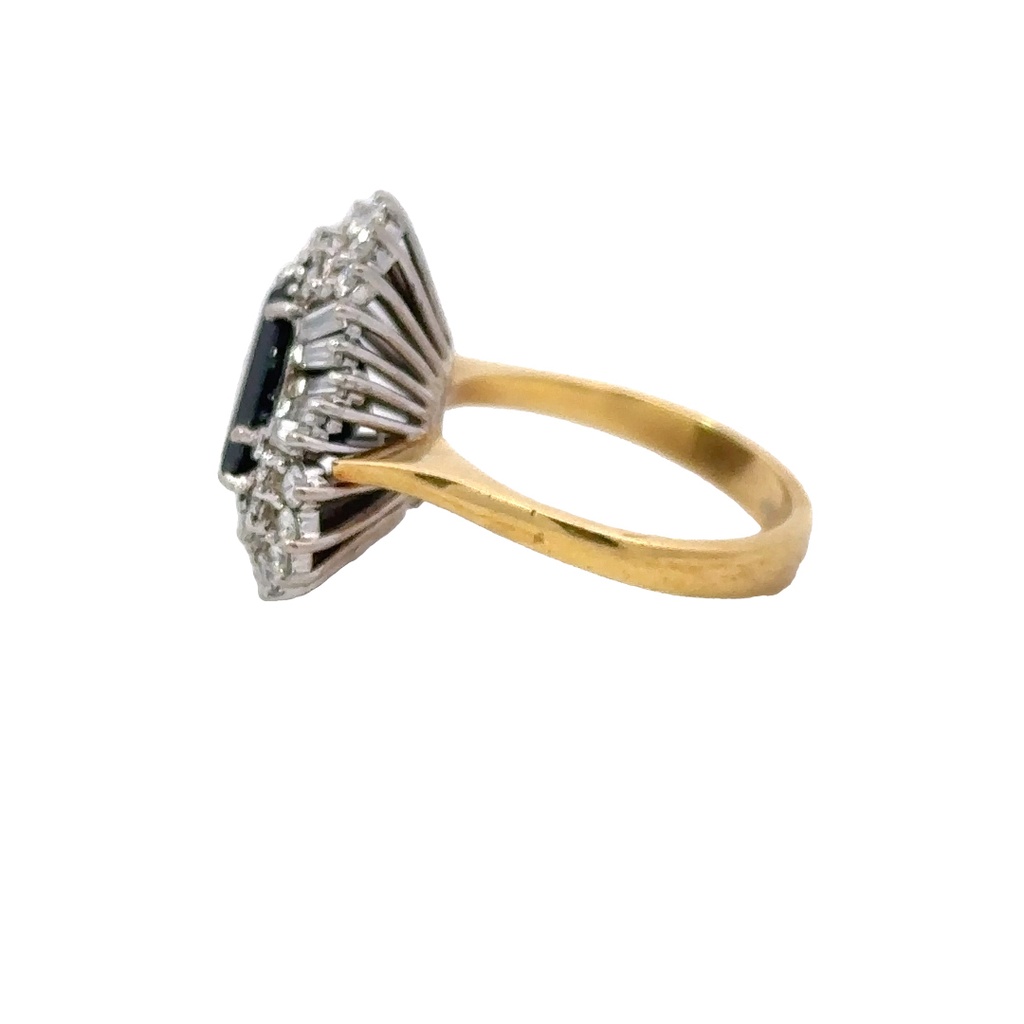 Sapphire & Diamond Ring In 18ct Yellow Gold