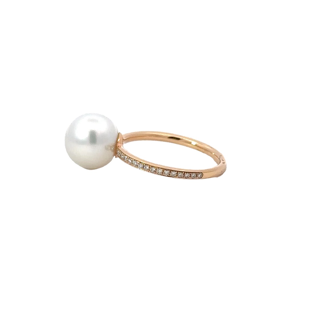 South Sea Pearl & Diamond in 18K Rose Gold