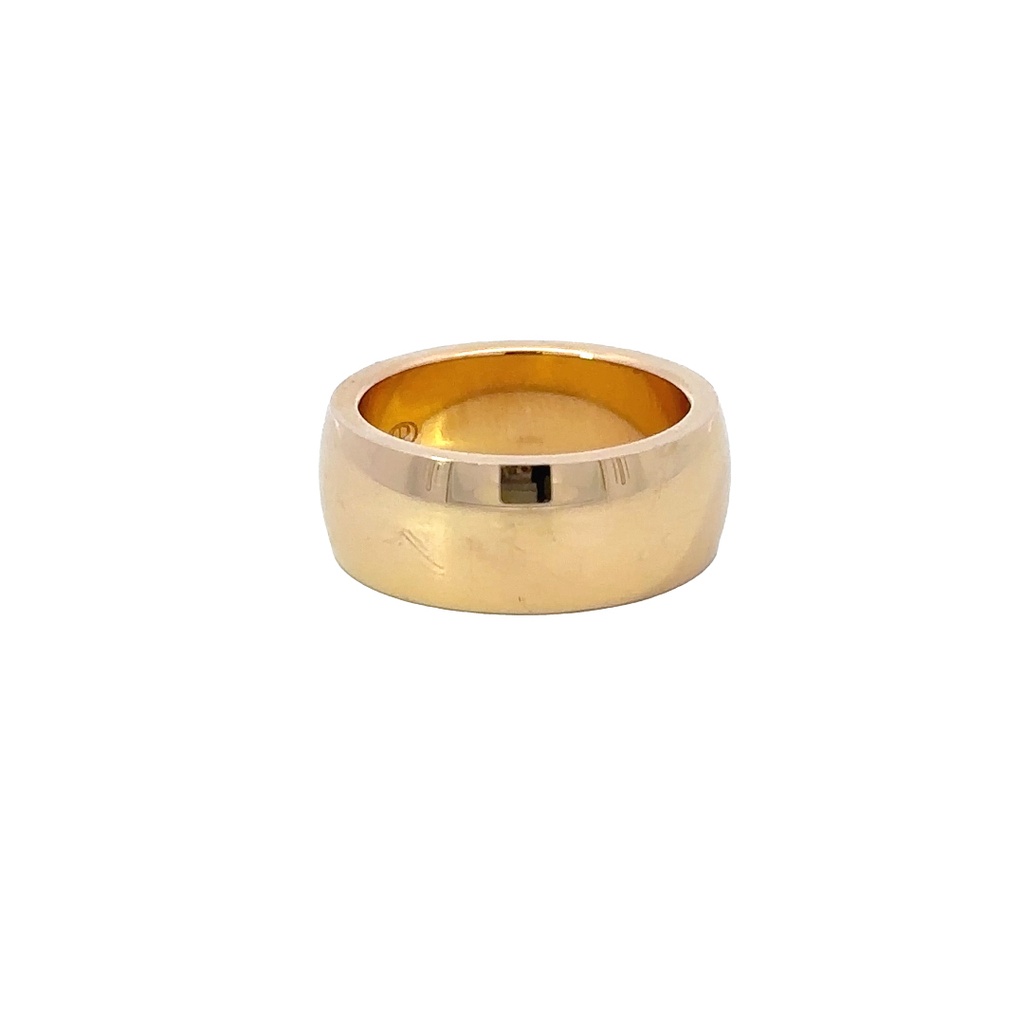 Rose Gold Solid Wide Ring In 18K
