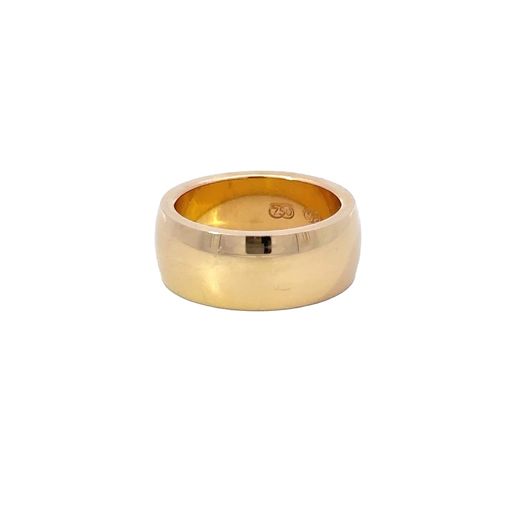 Rose Gold Solid Wide Ring In 18K
