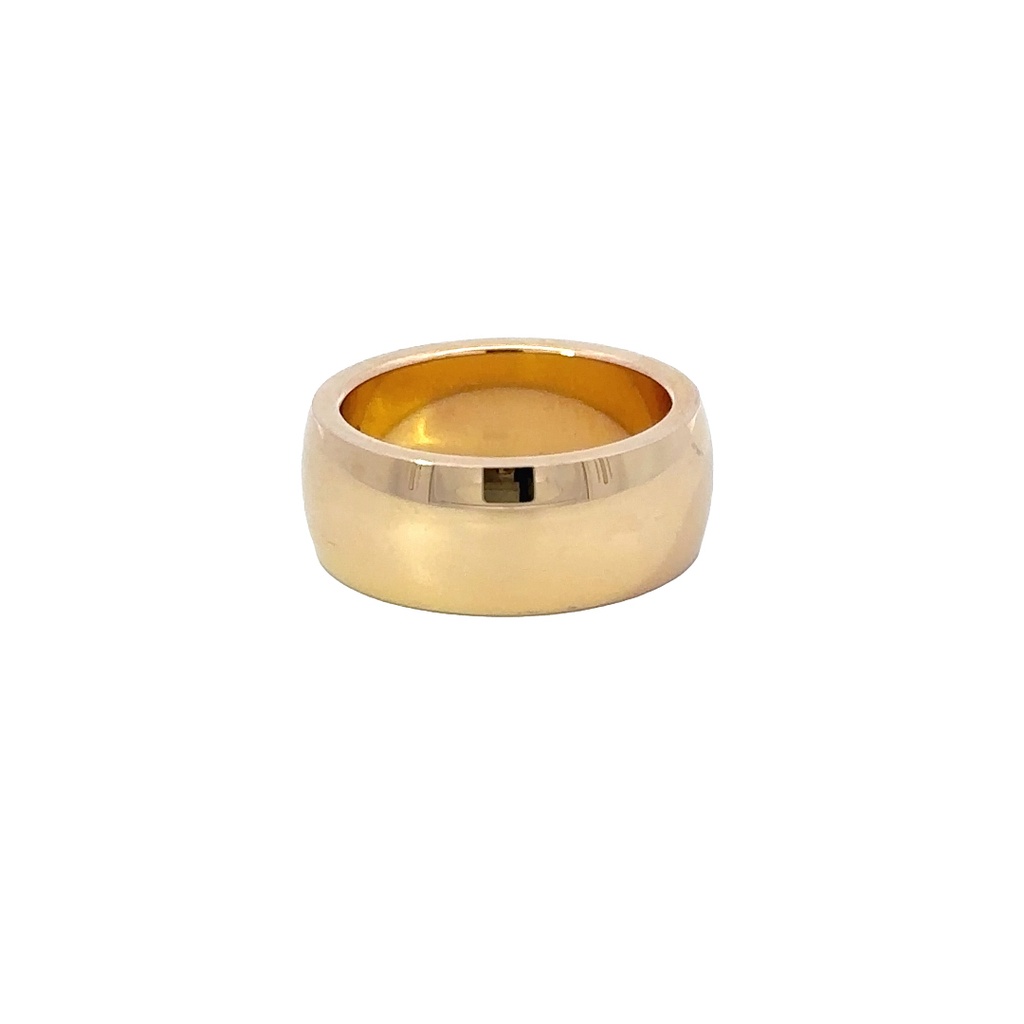 Rose Gold Solid Wide Ring In 18K