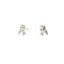 Children Sterling Silver Blue Bird Stud Earrings