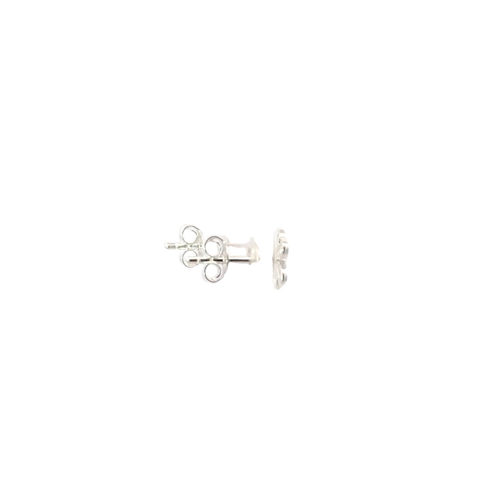 Children Sterling Silver Small Flower Shaped Stud Earrings