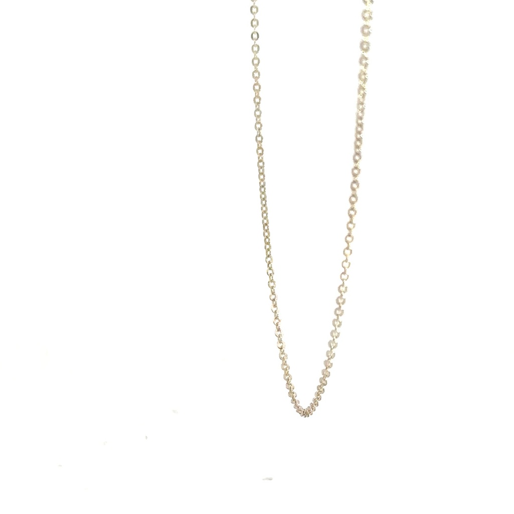 Sterling Silver 45cm Oblong Trace Chain