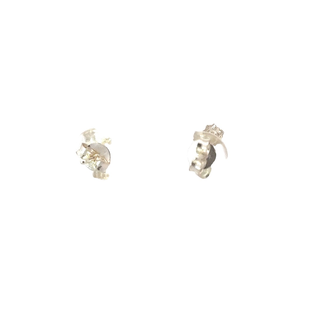 Children Sterling Silver Enamel Seahorse Stud Earrings