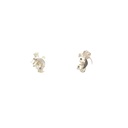 Children Sterling Silver Enamel Seahorse Stud Earrings