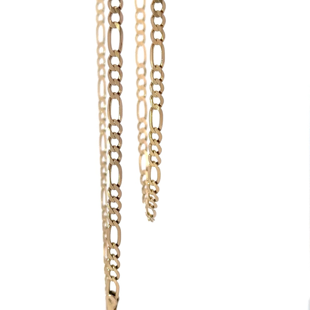 9ct Yellow Gold 58cm Figaro Link Chain