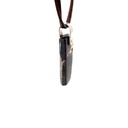 Sterling Silver Boulder Opal Pendant on Leather