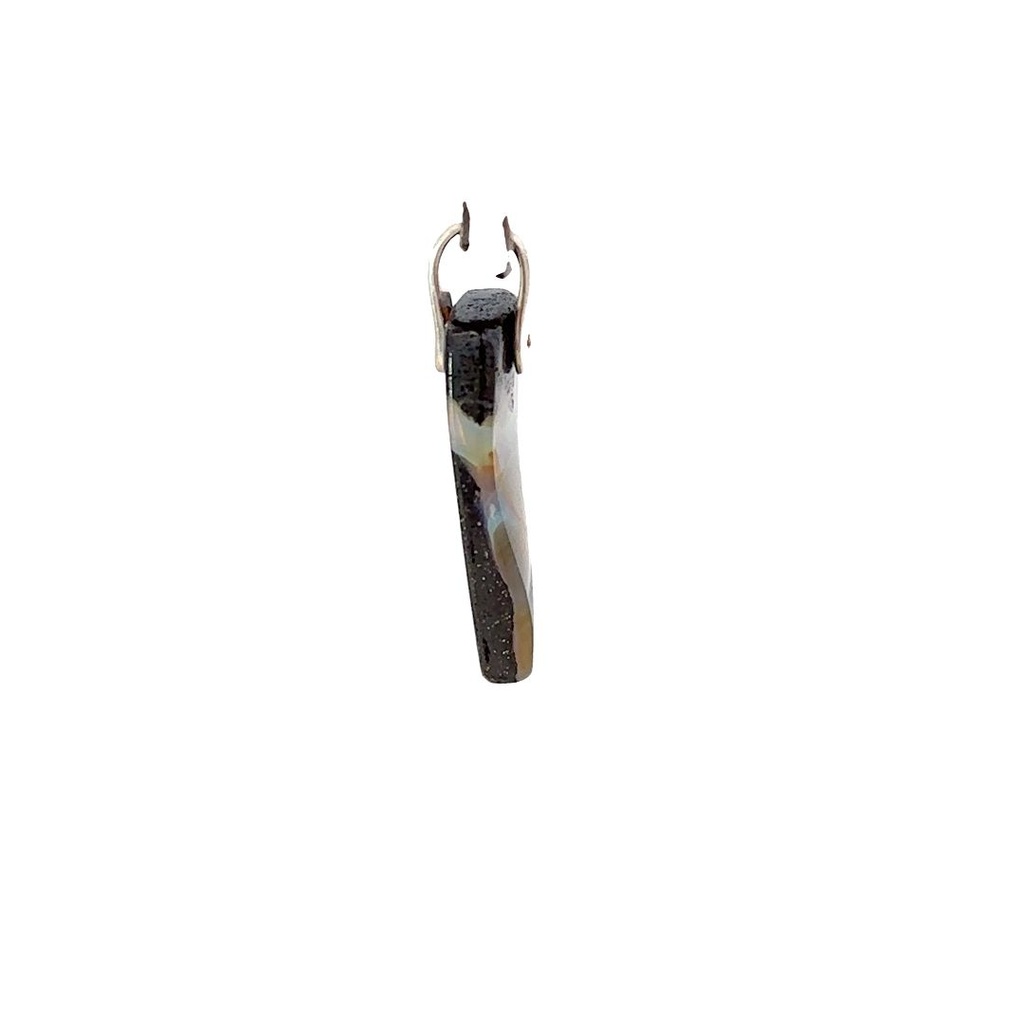 Sterling Silver Boulder Opal Pendant on Leather
