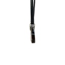 Silver Boulder Opal Pendant on Black Leather