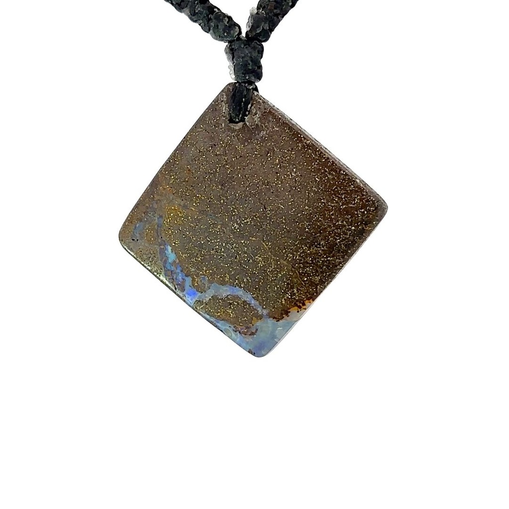 Australian Boulder Opal on Black Cord